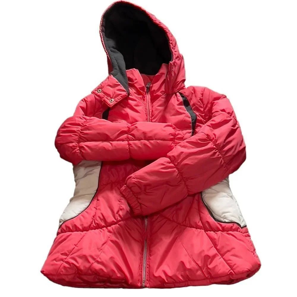 London Fog Outerwear Removable Hood Puffer Jacket Size Large 14/16